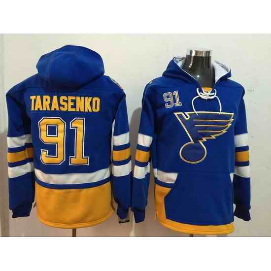 Men St.Louis Blues 91 Vladimir Tarasenko Stitched Hoodie